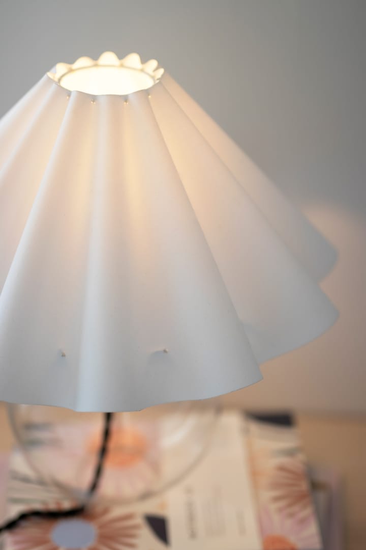 Lampa stołowa Judyta Ø30 cm, Przezroczysty-biały Globen Lighting