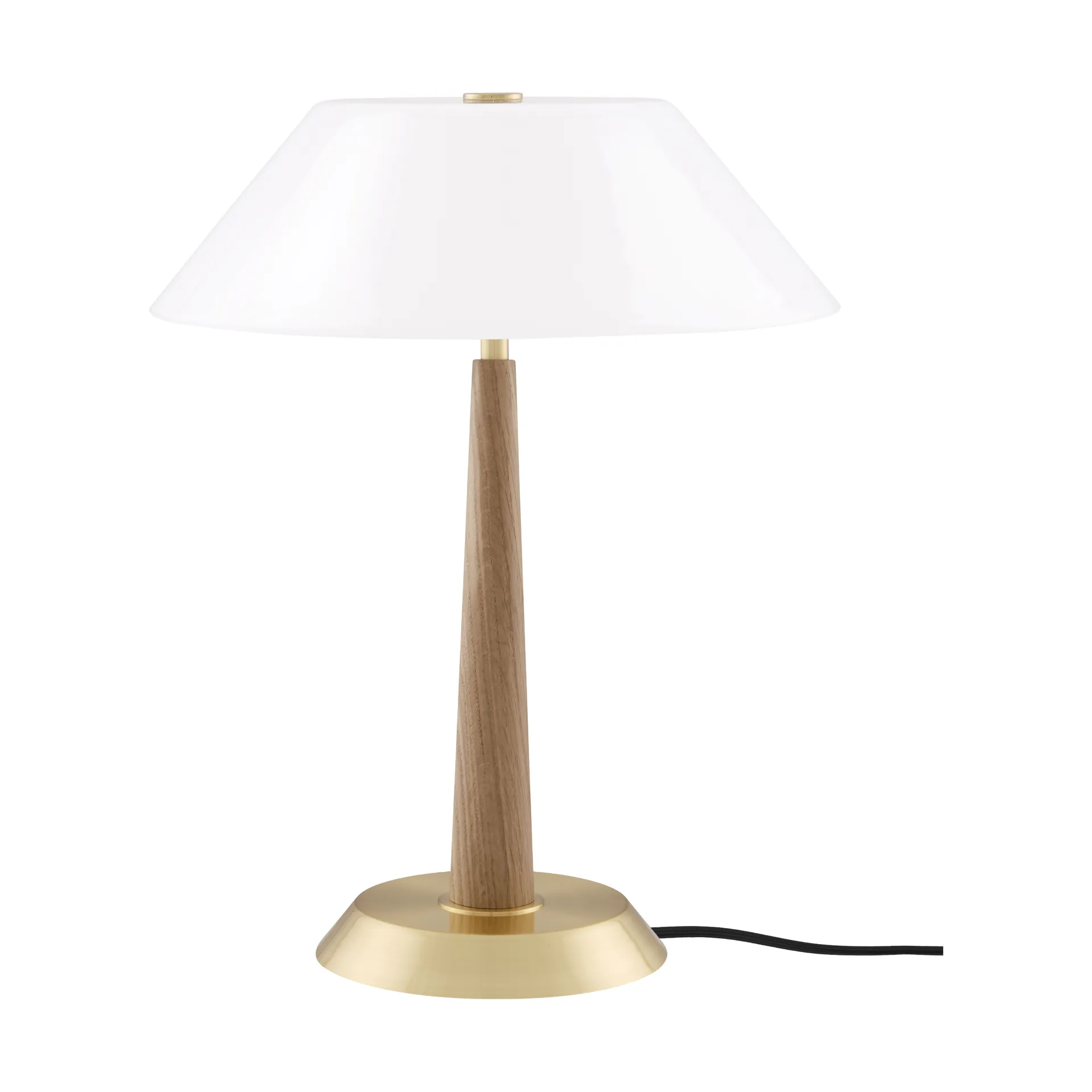 Lampa stołowa Ligna, Dąb-surowy mosiądz, Ø29x39,2 cm Globen Lighting
