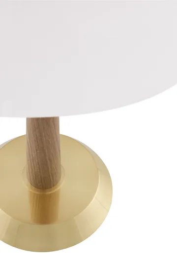 Lampa stołowa Ligna - Dąb-surowy mosiądz, Ø29x39,2 cm - Globen Lighting