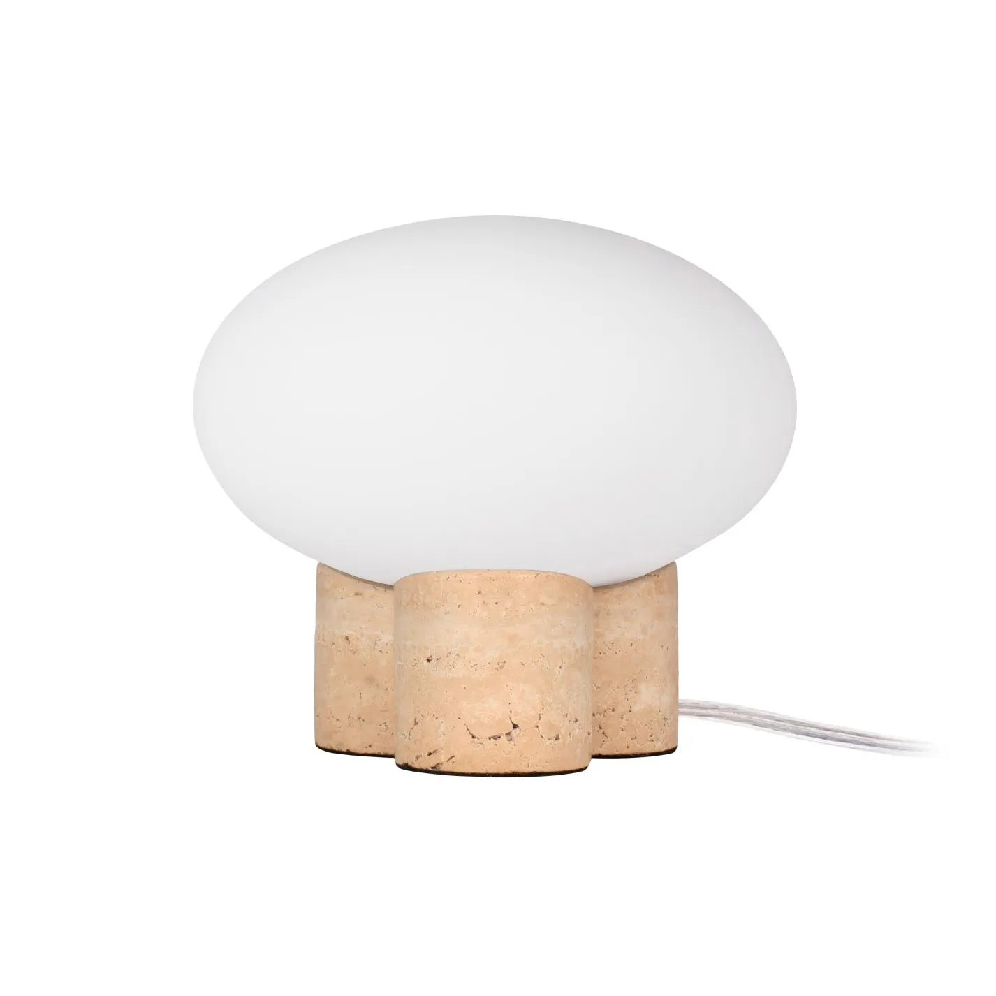 Lampa stołowa Mammut Ø20 cm, Trawertyn Globen Lighting