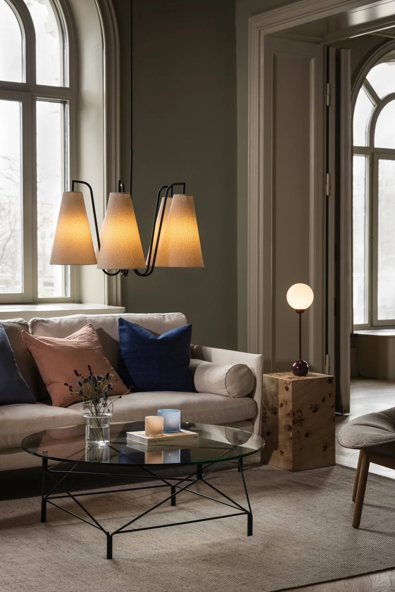 Lampa stołowa Ripley, Bordo (czerwony), 52 cm Globen Lighting