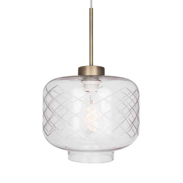 Lampa stołowa Ritz szkło szlifowane - Mosiądz postarzany - Globen Lighting