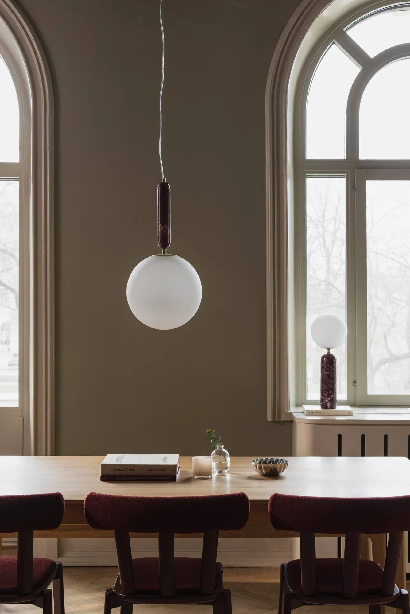 Lampa stołowa Torrano, Rosso levanto Globen Lighting
