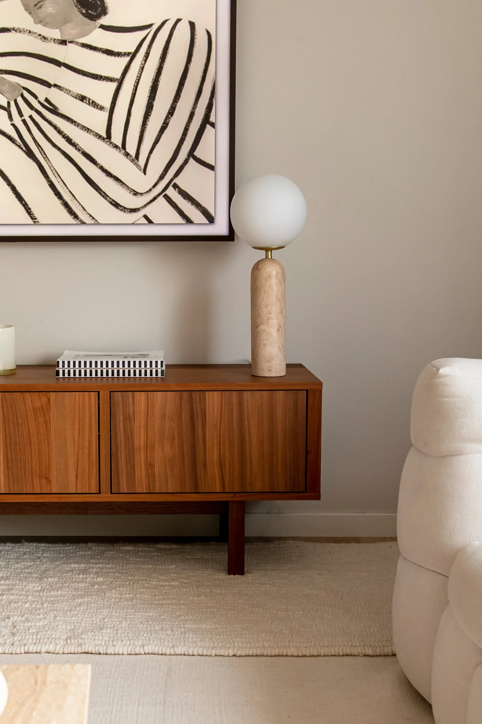 Lampa stołowa Torrano, Trawertyn Globen Lighting