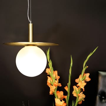 Lampa wisząca Art Deco - mosiądz - szkło opalizowane - Globen Lighting