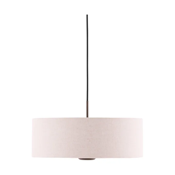 Lampa wisząca Bosco - Beżowy, dąb bejcowany na brązowo, Ø55 cm - Globen Lighting