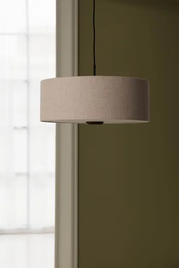 Lampa wisząca Bosco - Beżowy, dąb bejcowany na brązowo, Ø55 cm - Globen Lighting