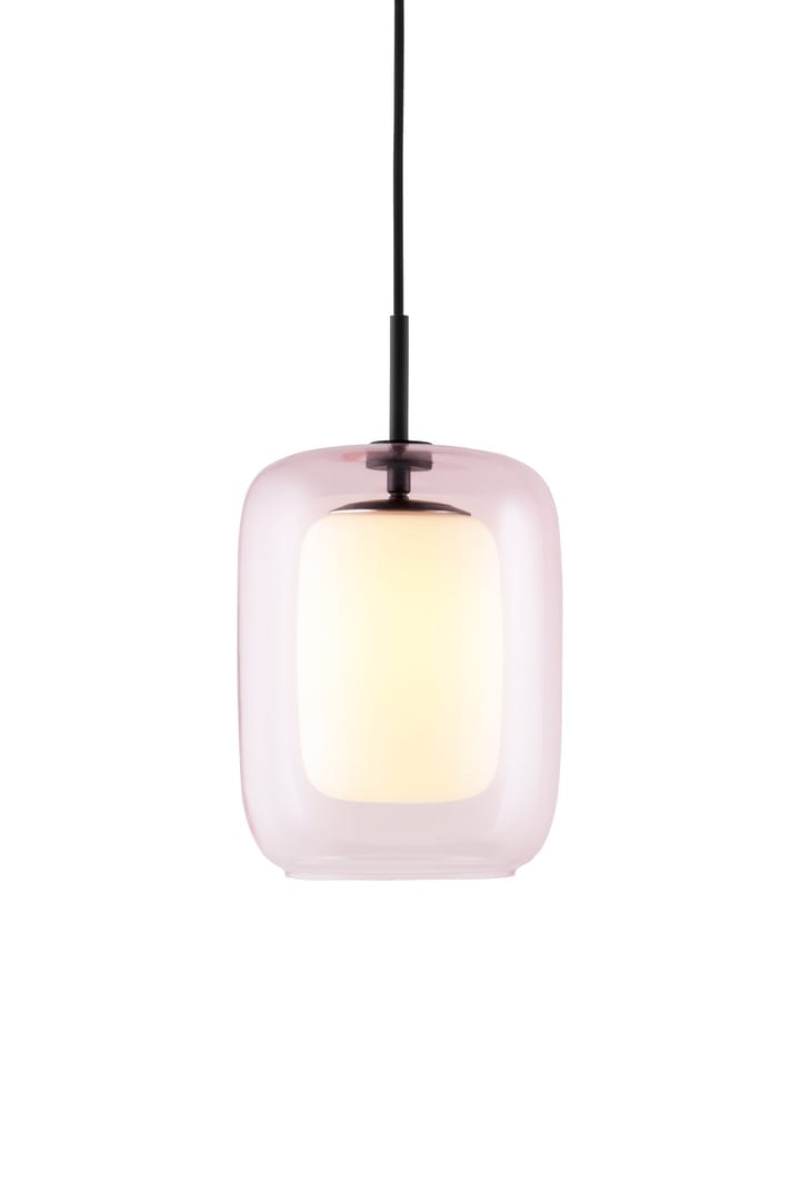 Lampa wisząca Cuboza Ø20 cm - Brzoskwiniowo-biały - Globen Lighting