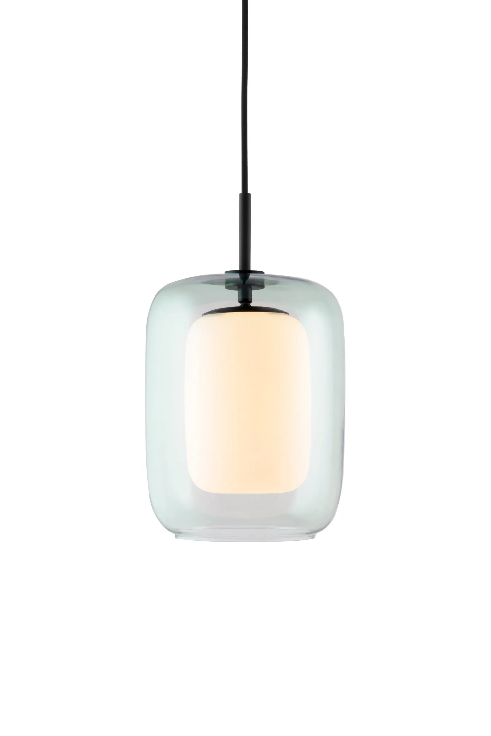 Lampa wisząca Cuboza Ø20 cm, Zielono-biały Globen Lighting