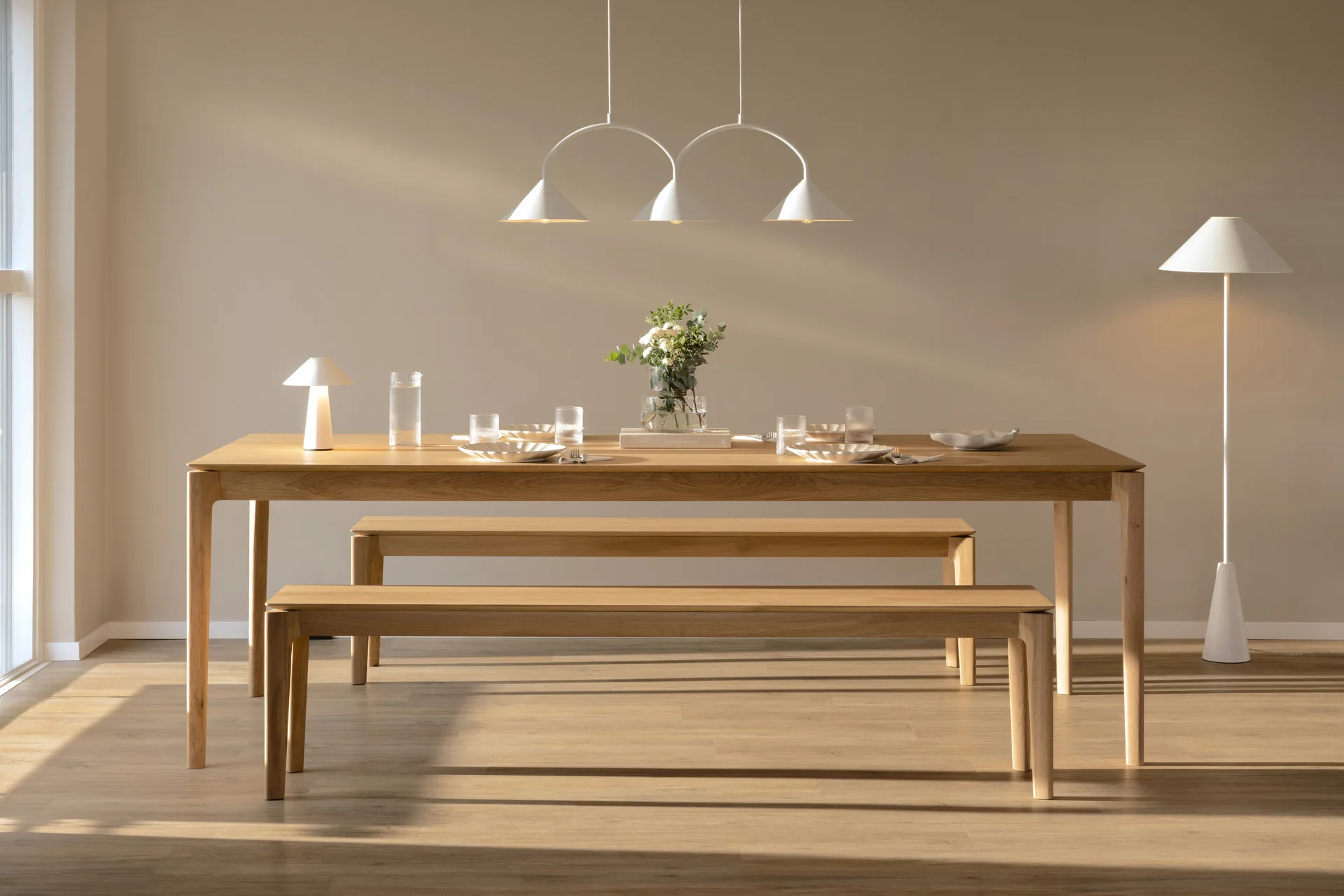 Lampa wisząca Curve 3, Biały Globen Lighting