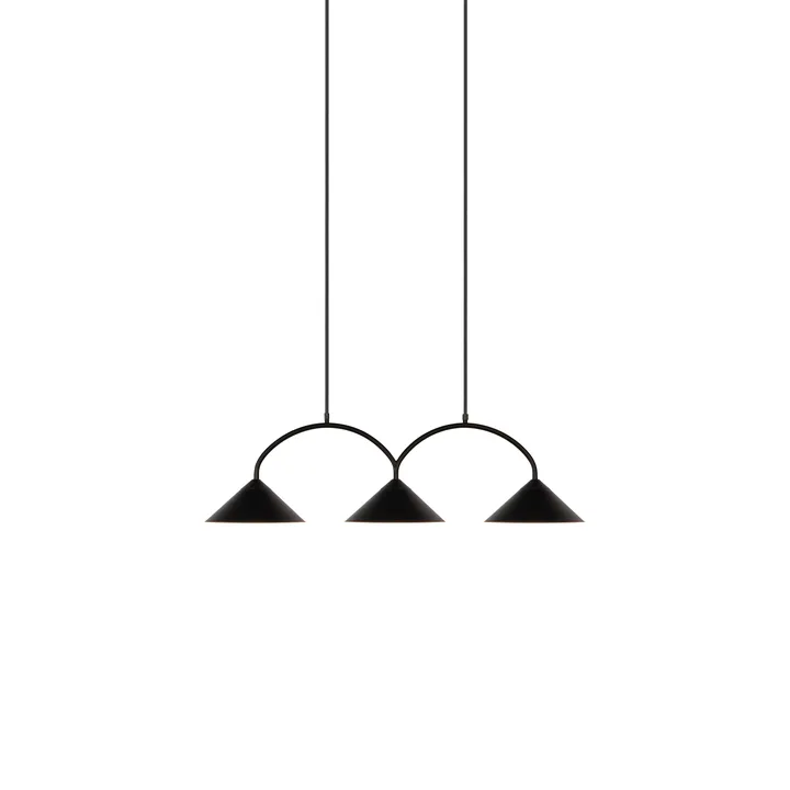 Lampa wisząca Curve 3 - Czarny - Globen Lighting