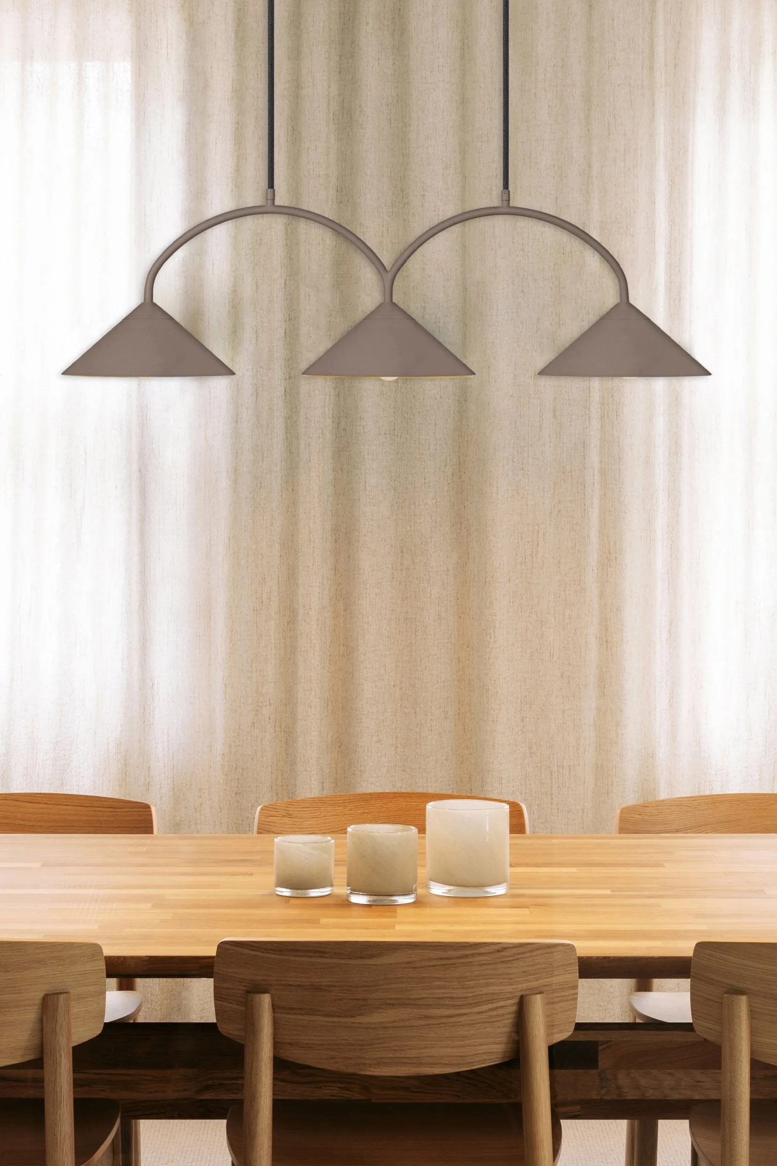 Lampa wisząca Curve 3, Mocha Globen Lighting