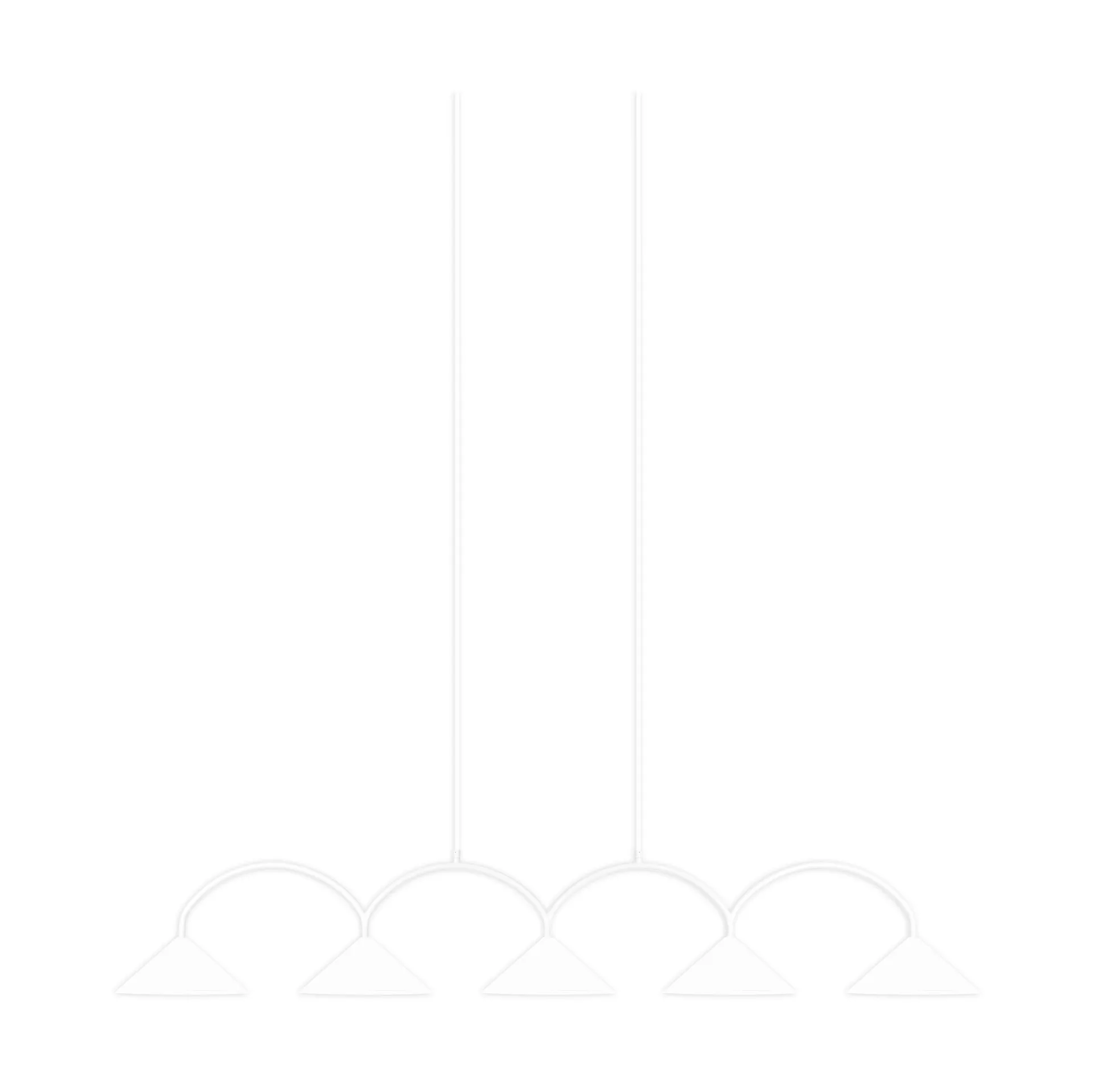 Lampa wisząca Curve 5, Biały Globen Lighting