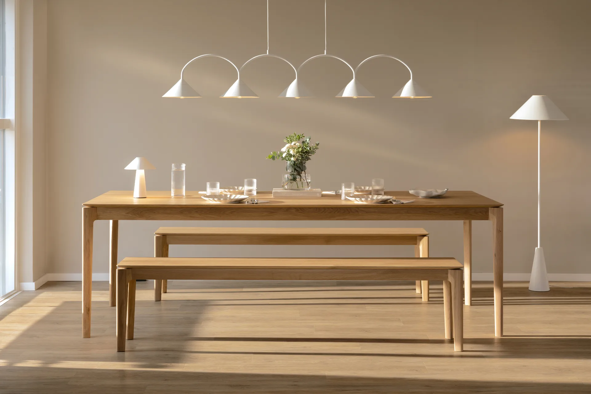 Lampa wisząca Curve 5, Biały Globen Lighting