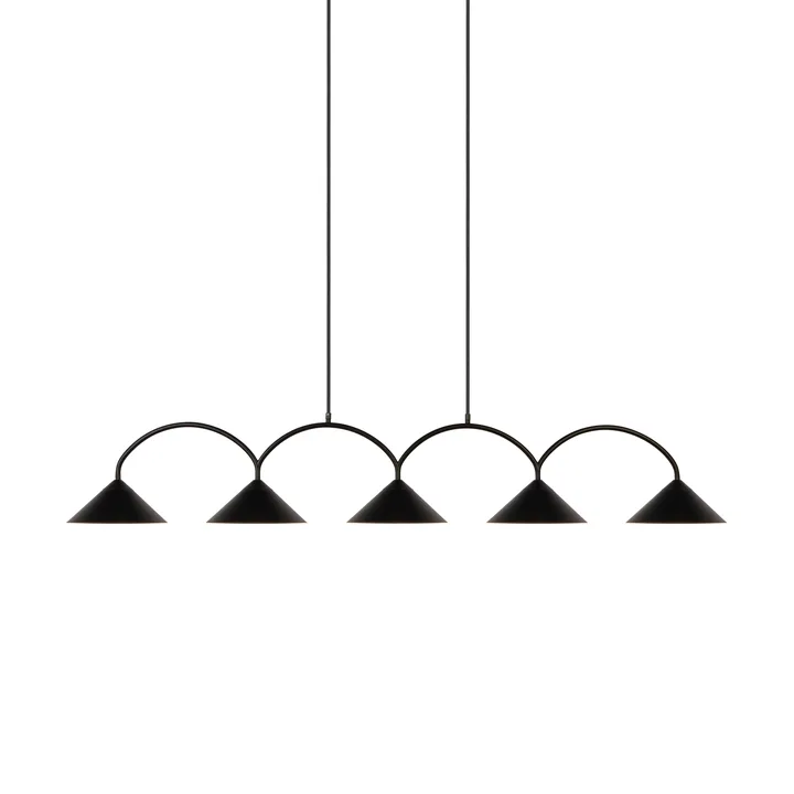 Lampa wisząca Curve 5 - Czarny - Globen Lighting