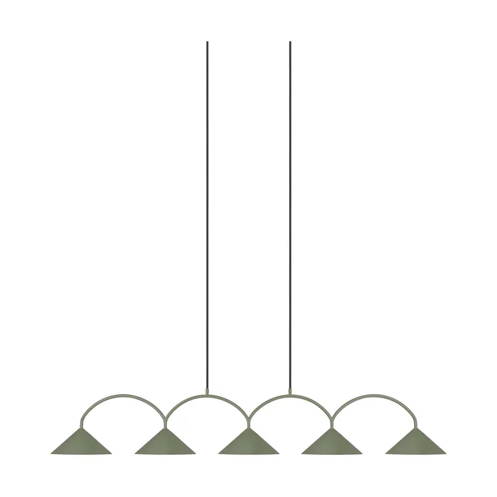 Lampa wisząca Curve 5 - Zielony - Globen Lighting