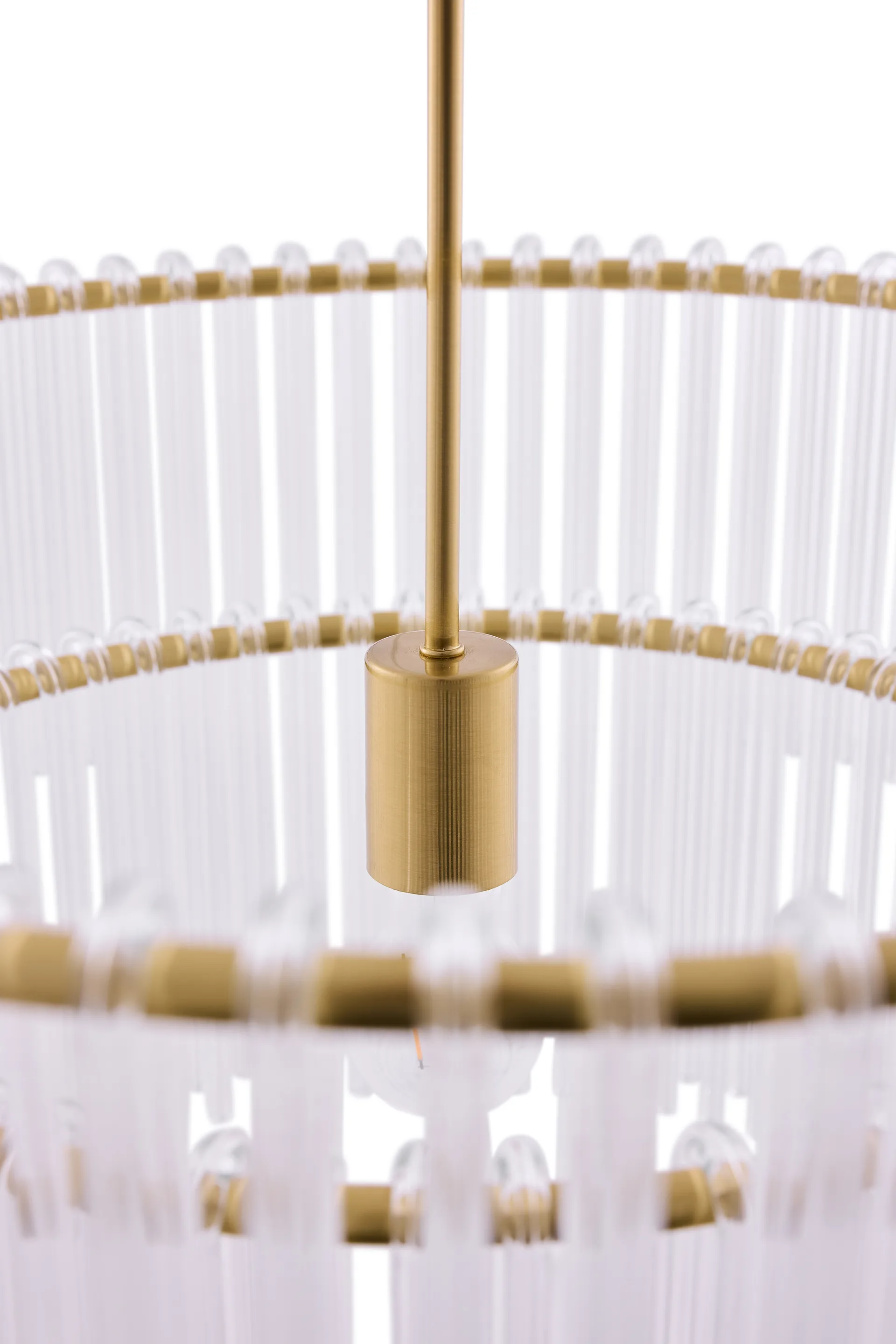 Lampa wisząca Hook 60, Przezroczysty-szczotkowany mosiądz Globen Lighting