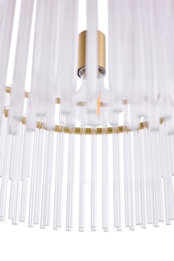 Lampa wisząca Hook 60 - Przezroczysty-szczotkowany mosiądz - Globen Lighting