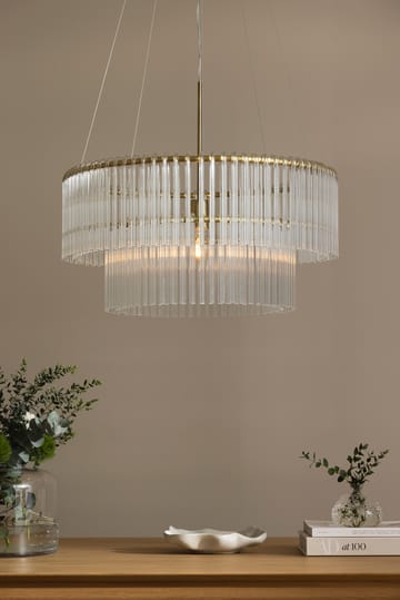 Lampa wisząca Hook 60 - Przezroczysty-szczotkowany mosiądz - Globen Lighting