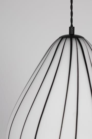 Lampa wisząca Lewis Ø30 cm - Biało-czarna - Globen Lighting