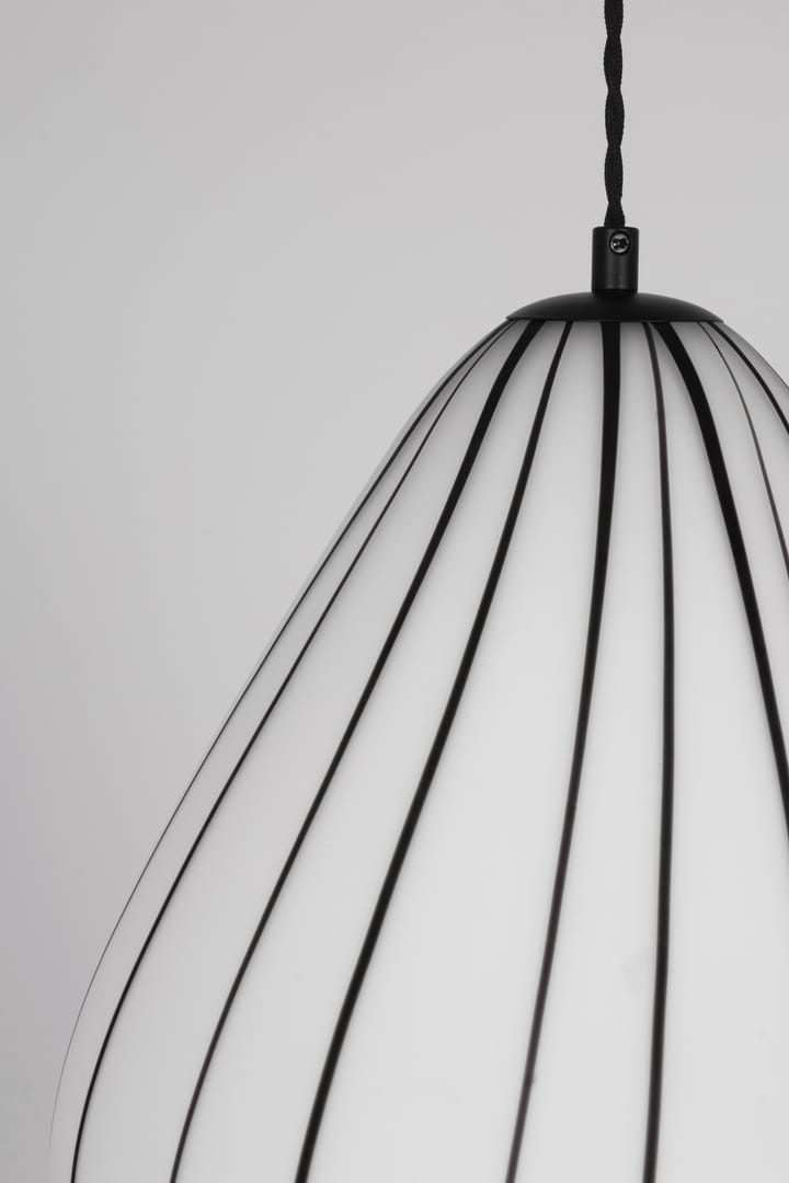 Lampa wisząca Lewis Ø30 cm - Biało-czarna - Globen Lighting
