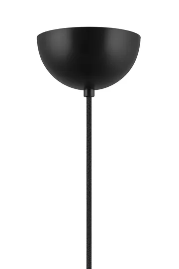 Lampa wisząca Lou - 3, Biała tkanina bouclé-czarny, 46x46 cm - Globen Lighting