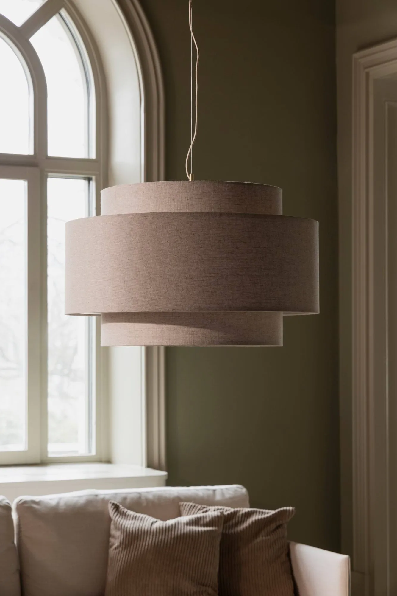 Lampa wisząca Noah Ø70 cm, Beżowy Globen Lighting