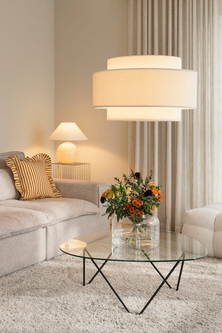 Lampa wisząca Noah Ø70 cm, Bouclé biały Globen Lighting