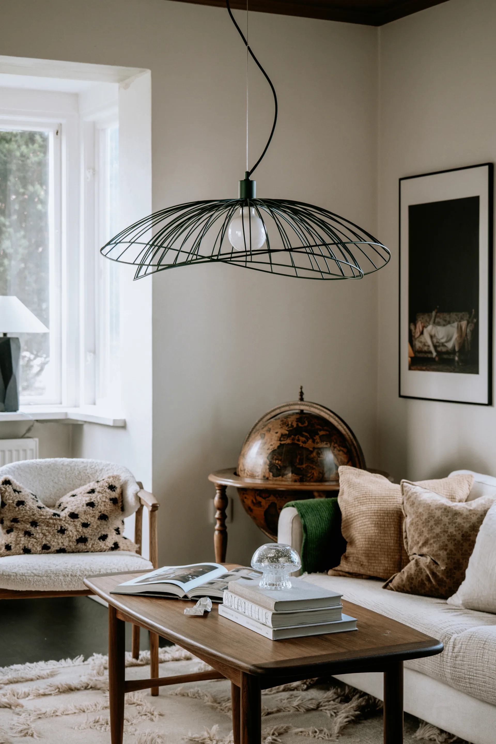 Lampa wisząca Ray Ø70 cm, Zielony Globen Lighting