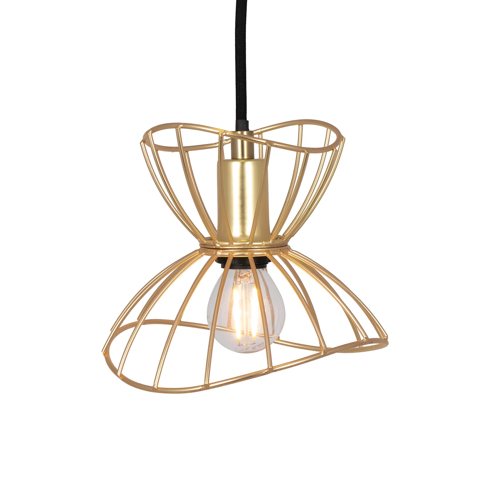 Lampa wisząca Ray mini Ø16 cm, Mosiądz szczotkowany Globen Lighting