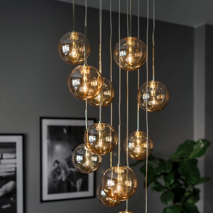 Lampa wisząca Skyfall, Bursztynowy Globen Lighting
