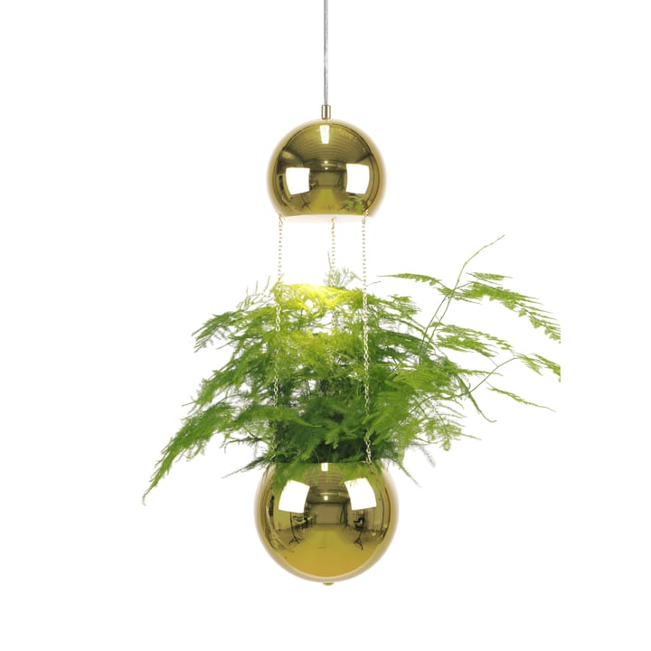 Lampa wisząca z doniczką Planter - mosiądz - Globen Lighting