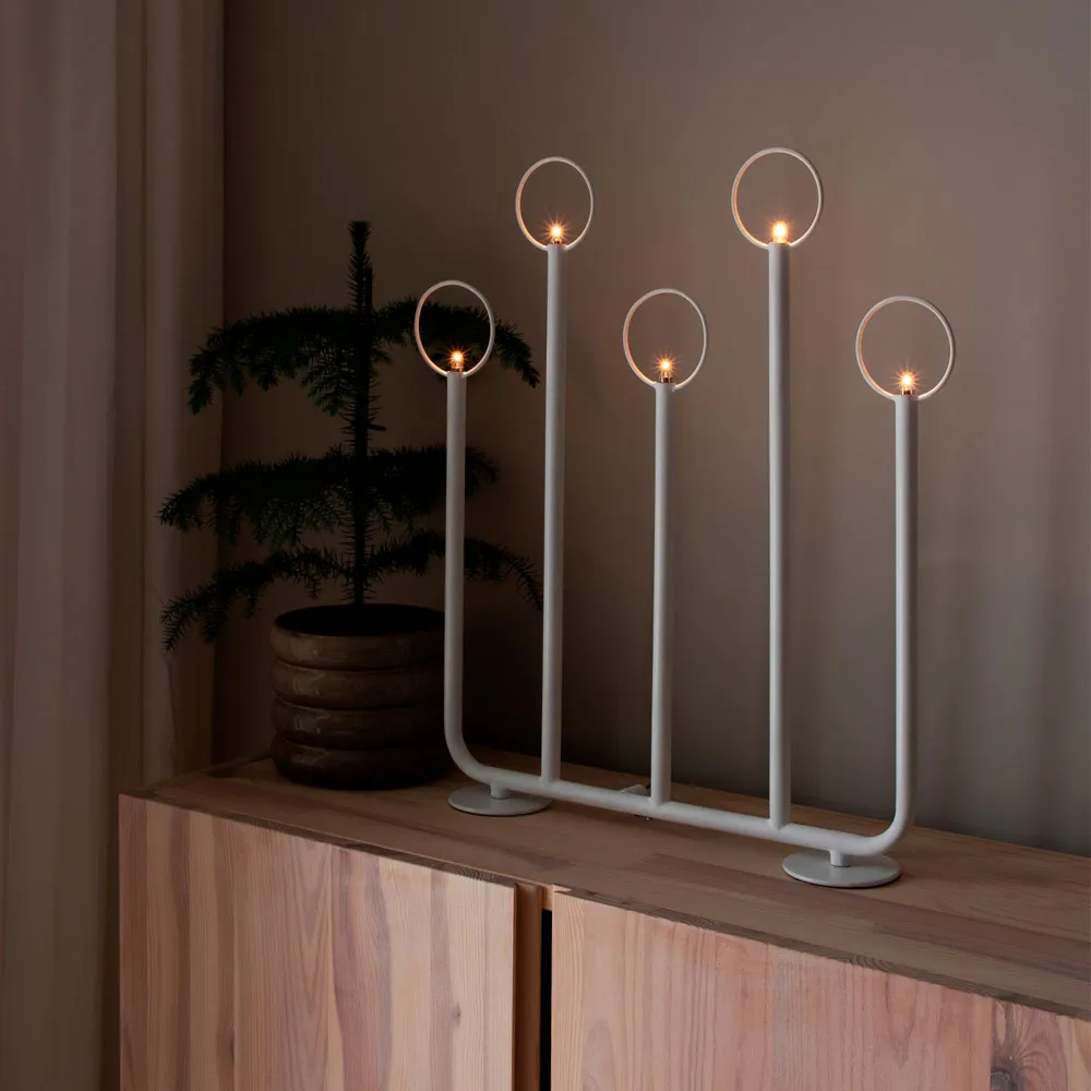 Natale 5 świecznik adwentowy, mosiądz Globen Lighting