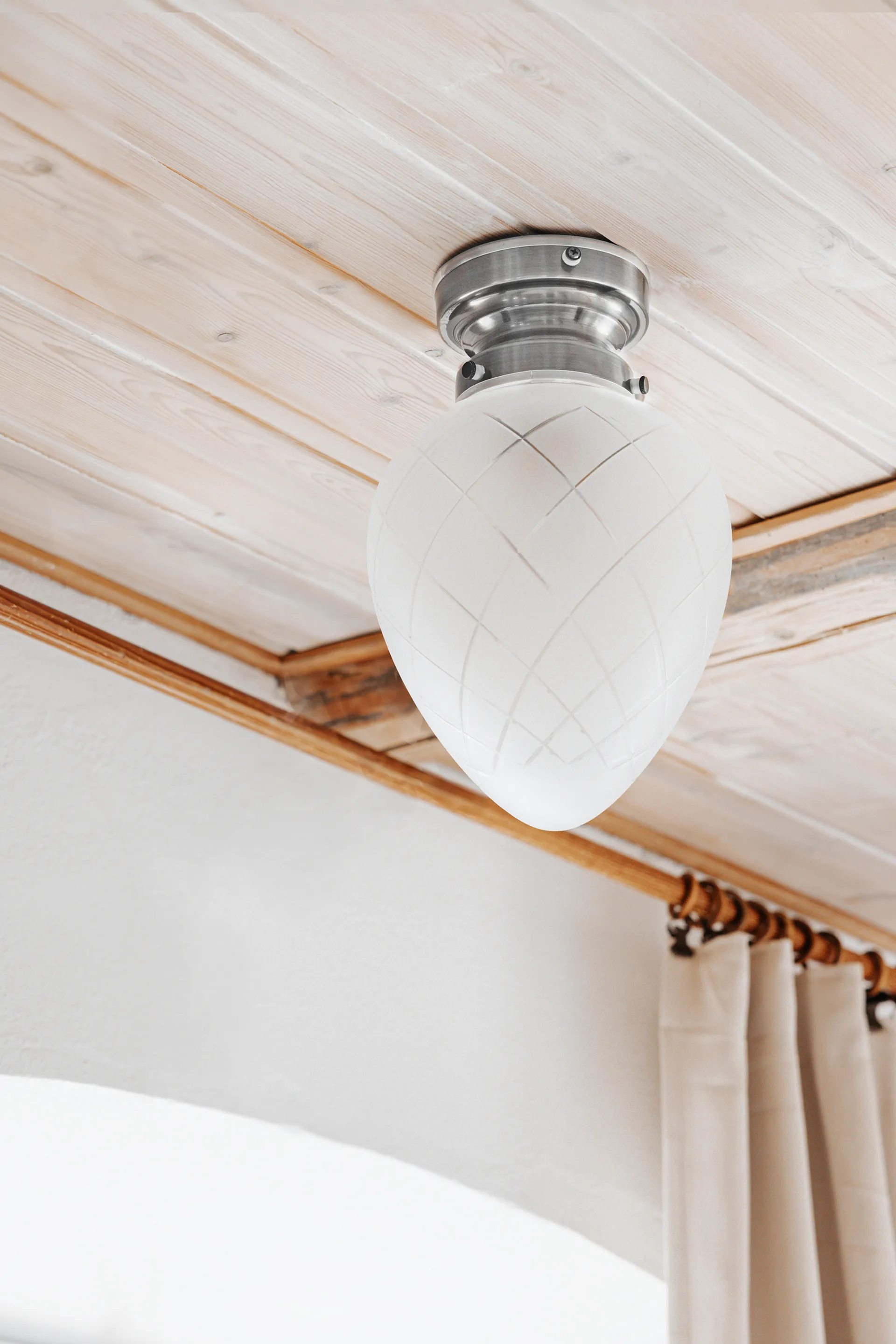 Plafon Juni IP44, Antyczna stal-jasny Globen Lighting