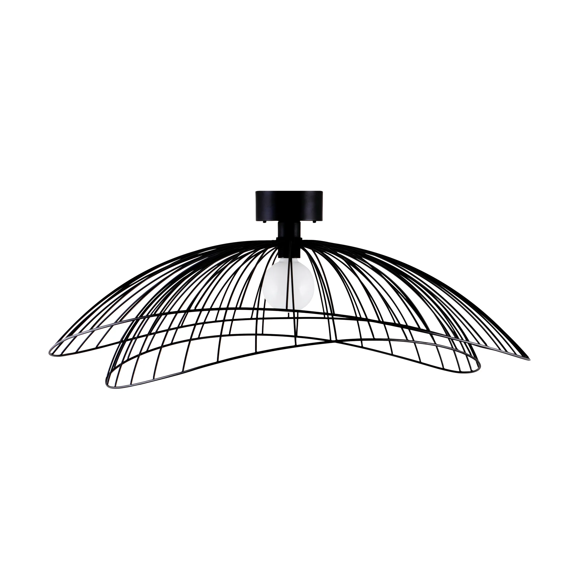 Plafon Ray Ø85 cm, Czarny Globen Lighting