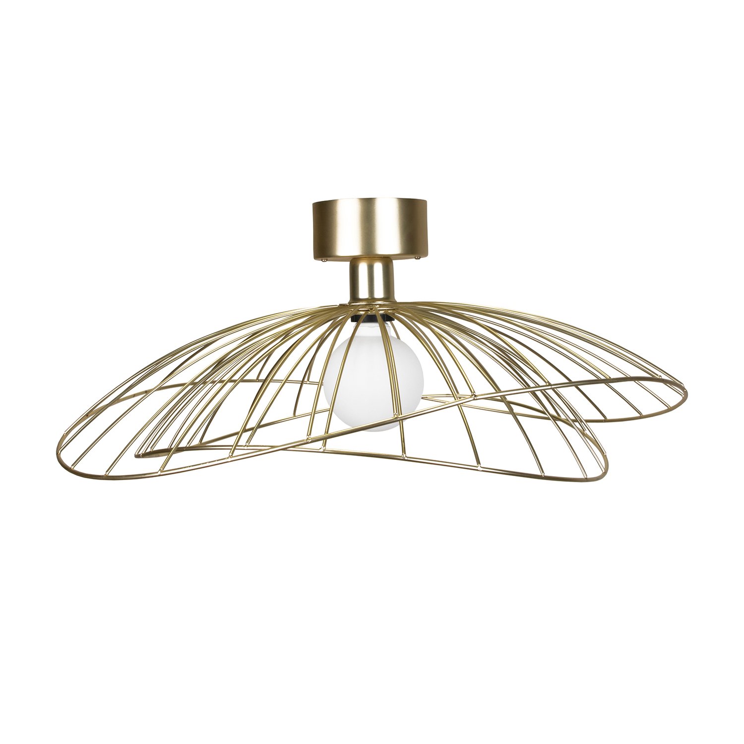 Globen Lighting Plafon Ray szczotkowany mosiądz | Skandynawski Design | Lampy sufitowe | Złoty kolor