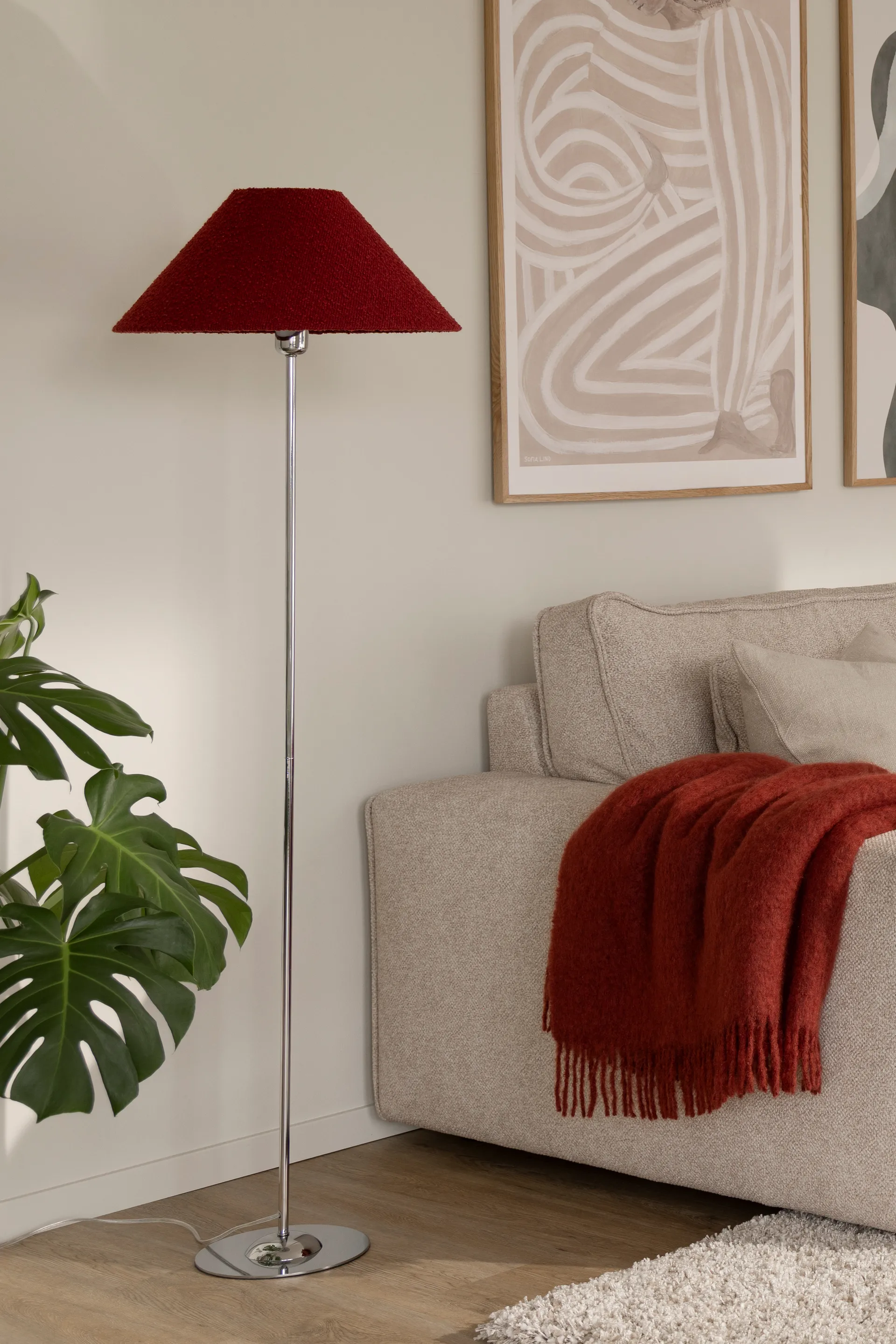 Podstawa lampy podłogowej Iris, Chromowany Globen Lighting