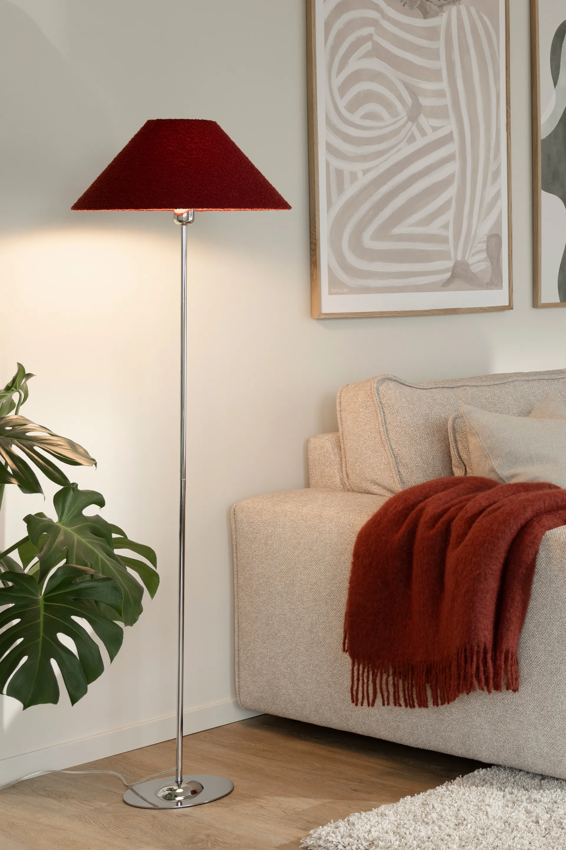 Podstawa lampy podłogowej Iris, Chromowany Globen Lighting