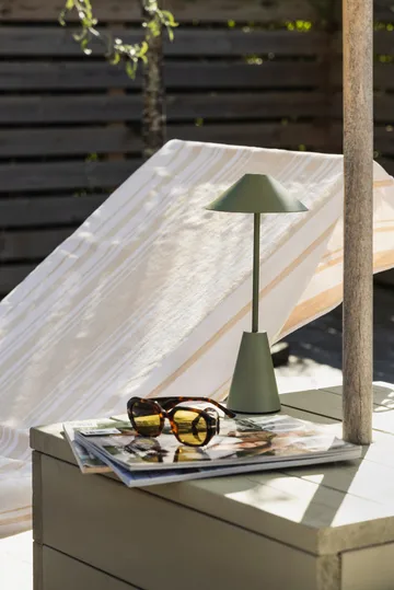 Przenośna lampa stołowa Cannes 32 - Zielony mech - Globen Lighting