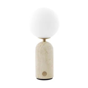 Przenośna lampa stołowa Torrano - Beige travertine, 27,5 cm - Globen Lighting