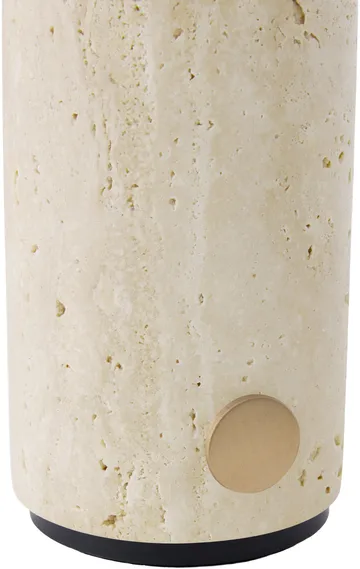 Przenośna lampa stołowa Torrano - Beige travertine, 27,5 cm - Globen Lighting