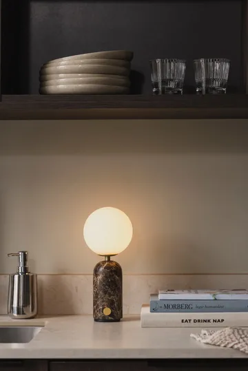 Przenośna lampa stołowa Torrano - Marmur brązowy, 27,5 cm - Globen Lighting