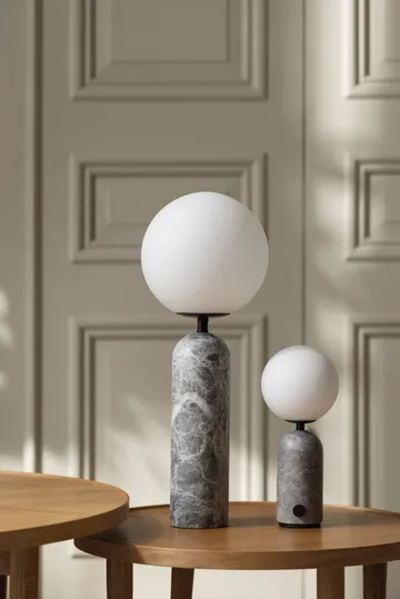 Przenośna lampa stołowa Torrano - Marmur szary, 27,5 cm - Globen Lighting