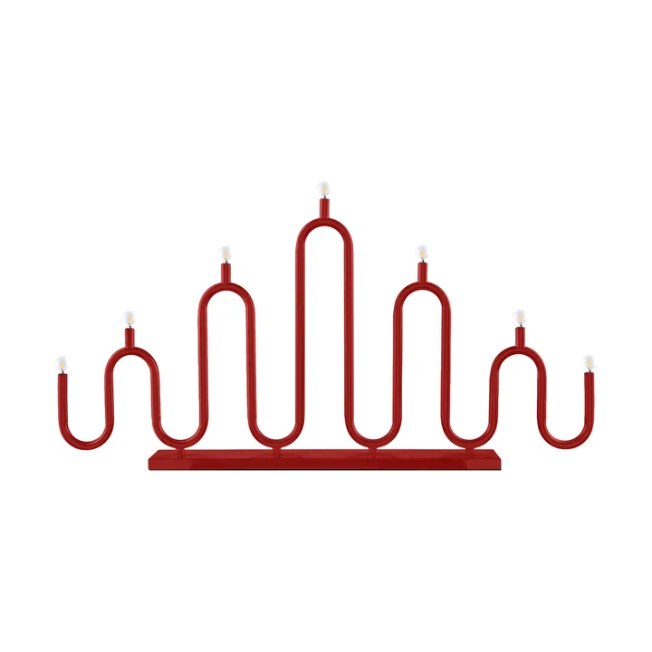 Świecznik adwentowy Noel 7 - Czerwony - Globen Lighting