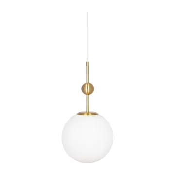 Wisząca lampa Astrid mini Ø20 cm - Szczotkowany mosiądz-biały - Globen Lighting