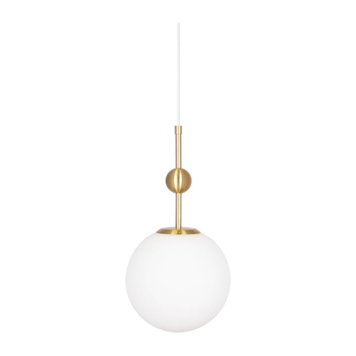 Wisząca lampa Astrid mini Ø20 cm, Szczotkowany mosiądz-biały Globen Lighting