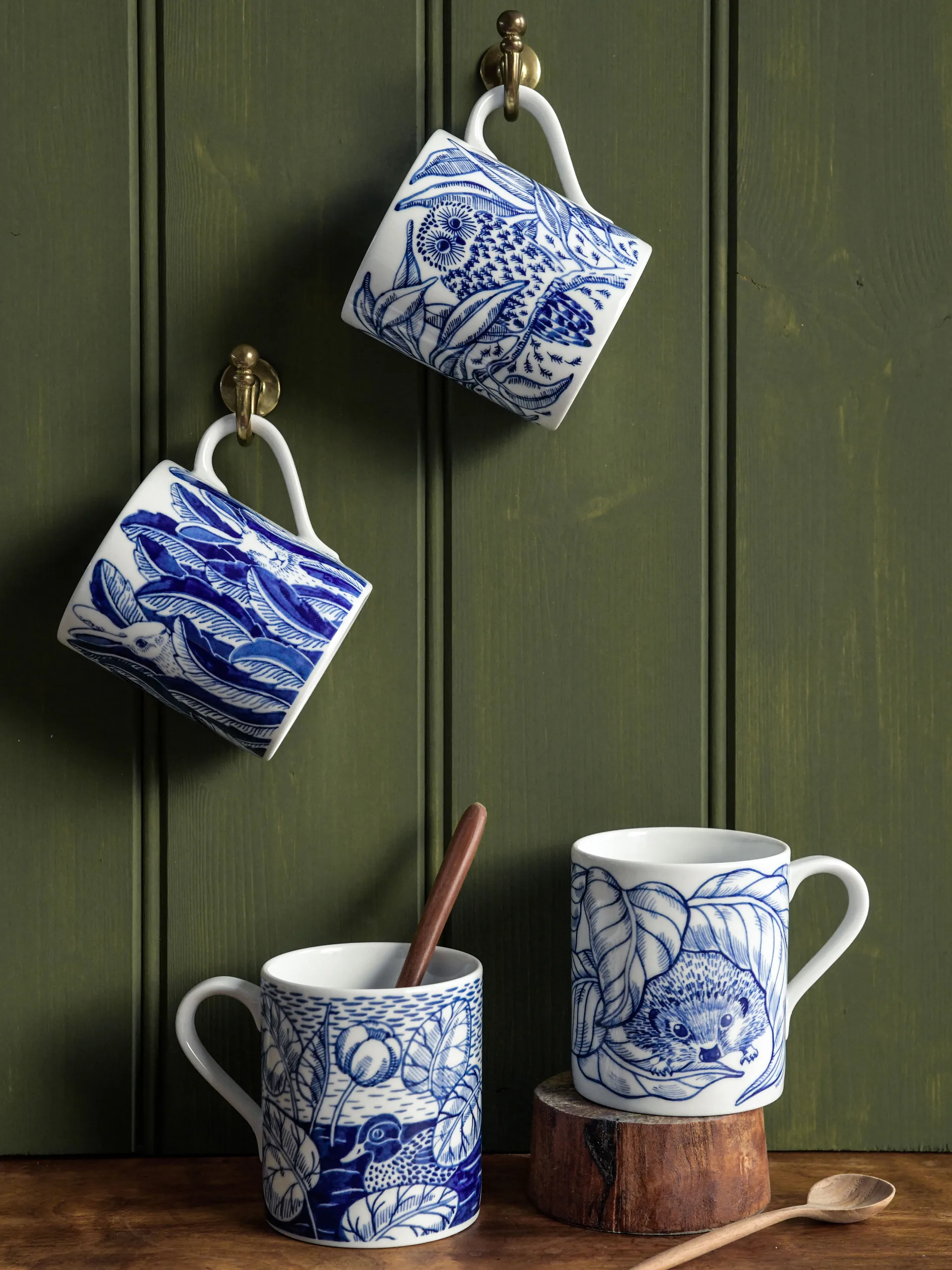 Kubek Duck pond 35 cl, Niebieski Götefors Porslin