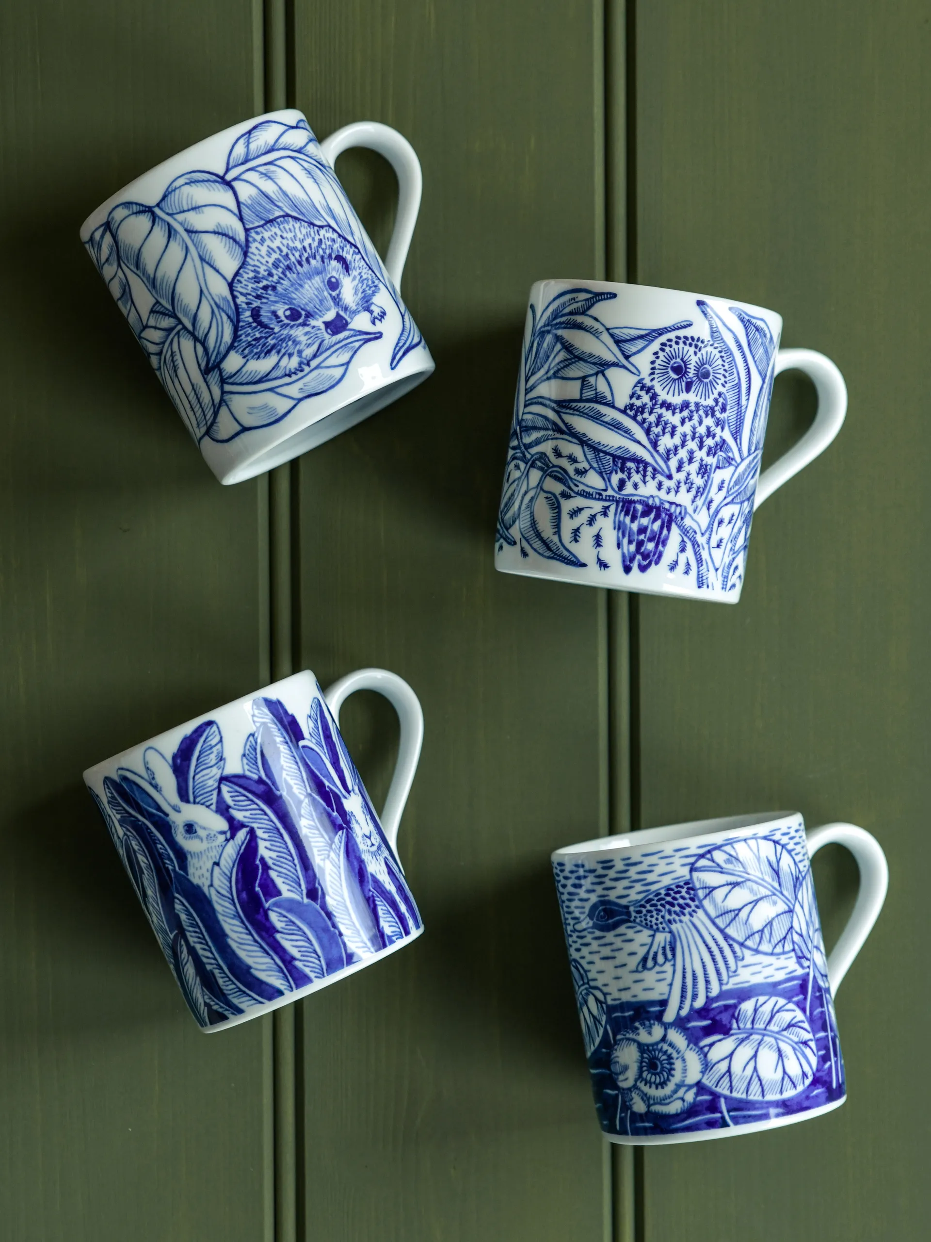 Kubek Duck pond 35 cl, Niebieski Götefors Porslin