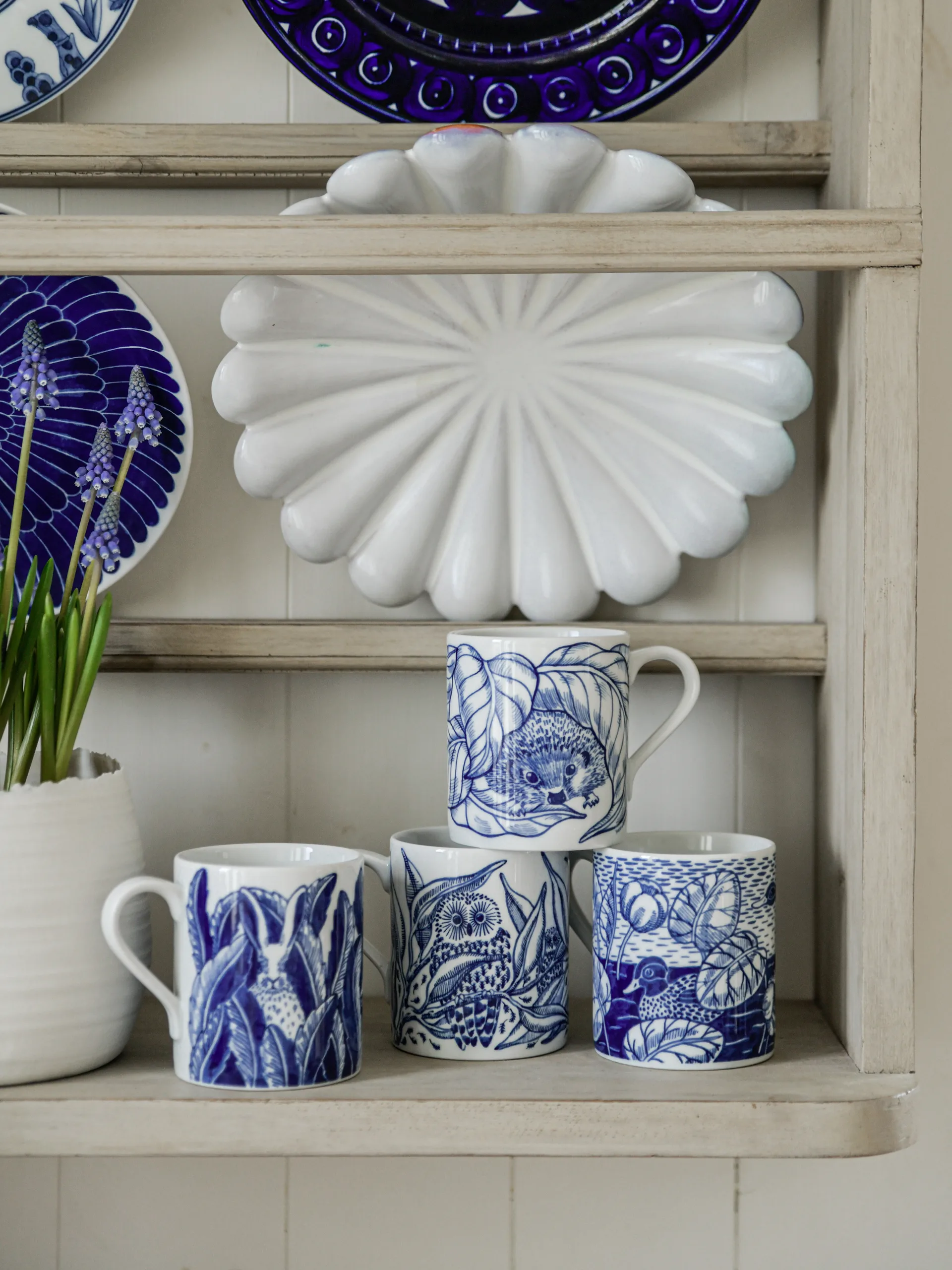 Kubek Duck pond 35 cl, Niebieski Götefors Porslin