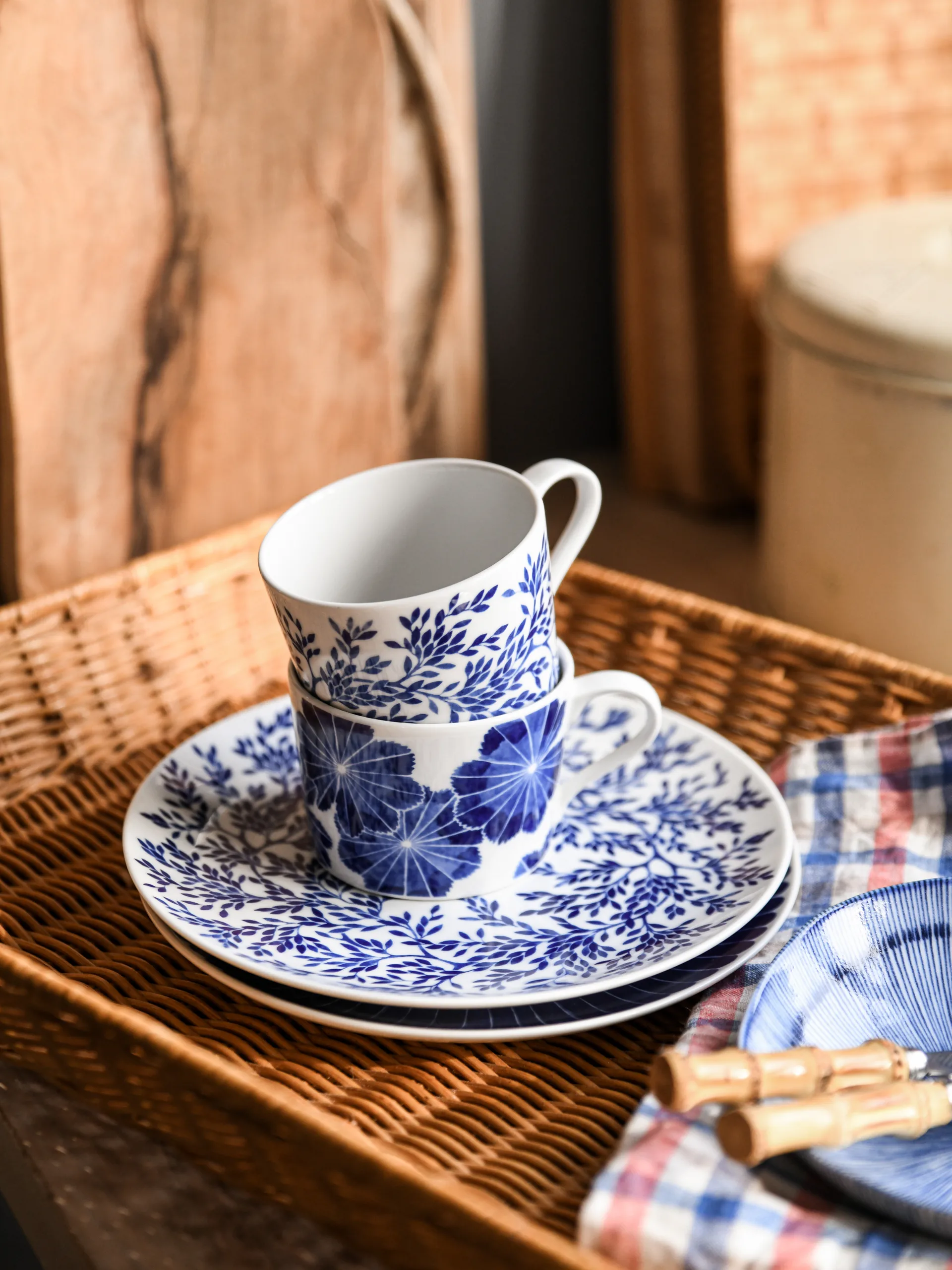 Półmisek Botanica Myrten Ø21, Niebieski Götefors Porslin